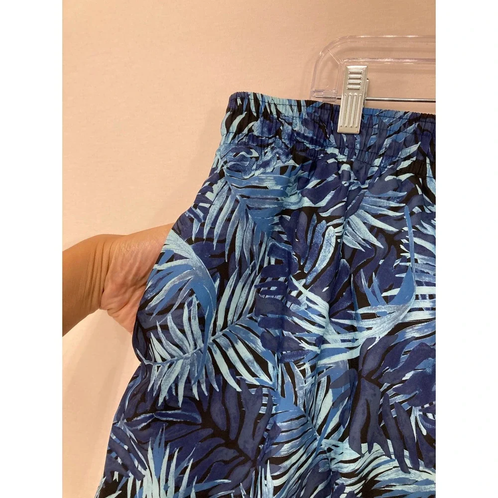 Vilebrequin Swim Trunks 5XL Blue Tropical Palm Moorea Luxury Board Shorts